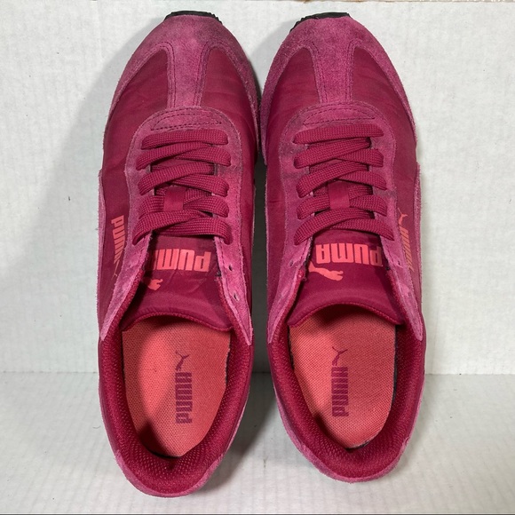 PUMA Rio Speed Fuchsia Suede Classic Gym Training Running Shoes Sz 6.5 356869-06 - Picture 6 of 8